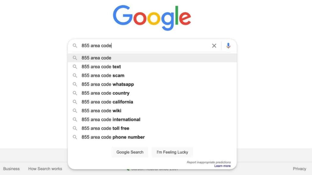 Area Code 855 Here S What It Really Means   Google 855 Area Code On Google.com  1024x576 